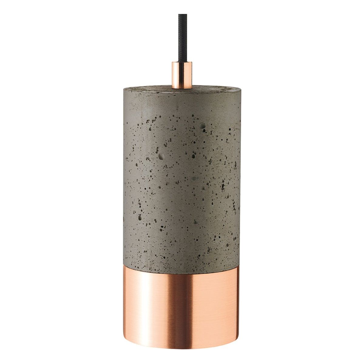 Pendelleuchte - Dunkler Beton, Metallring, 1,9m Kabel - Upset Concrete | Sigor