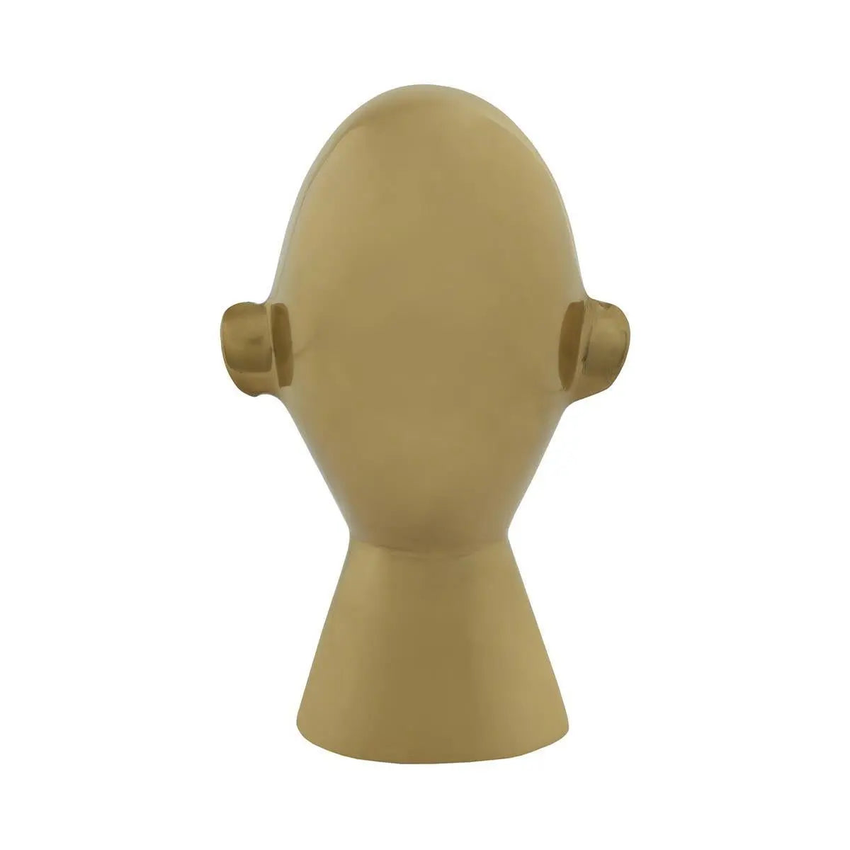 Skulptur – Goldenes Aluminium, Abstraktes Gesicht, Schmuckhalter - Phantom | Kayoom