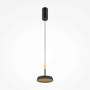 Pendelleuchte Schwarz - Goldenes ringförmiges Aluminiumgehäuse Integrierte LED & Modernes Design – El | Maytoni - Esszett Luxury | Stilvolles Wohnen mit Charakter