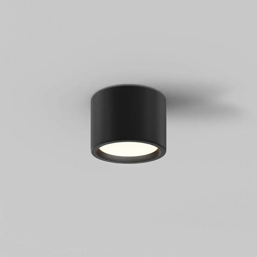 Black aluminum ceiling light with integrated LED and IP44 protection – Hydra | Maytoni