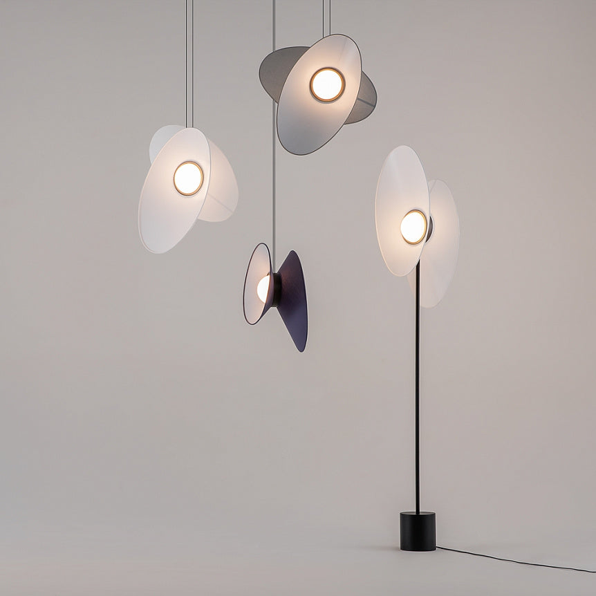 Floor Lamp Black Aluminum Frame with Two Adjustable Oval Fabric Shades & Integrated LED – MOD396FL-L10W3K | Maytoni