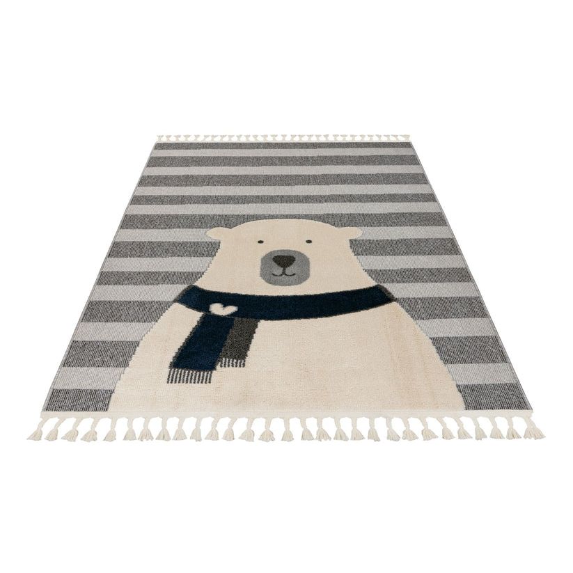 Teppich – Eisbärenmotiv, Polypropylen, Streifenmuster, 120 x 170 - Modena 423 | Kayoom