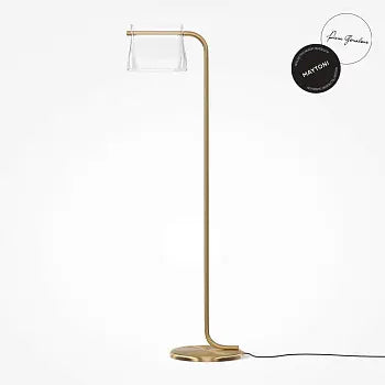 Stehleuchte – Messingfarbenes Metall, Glas, Warmweißes Licht, 126,5 cm Höhe - Cabaret | Maytoni