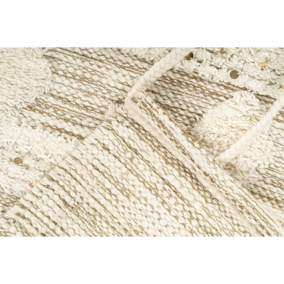 Carpet Boho Design Handmade Fringes Beige & Khaki – Bohist 425 | Kayoom