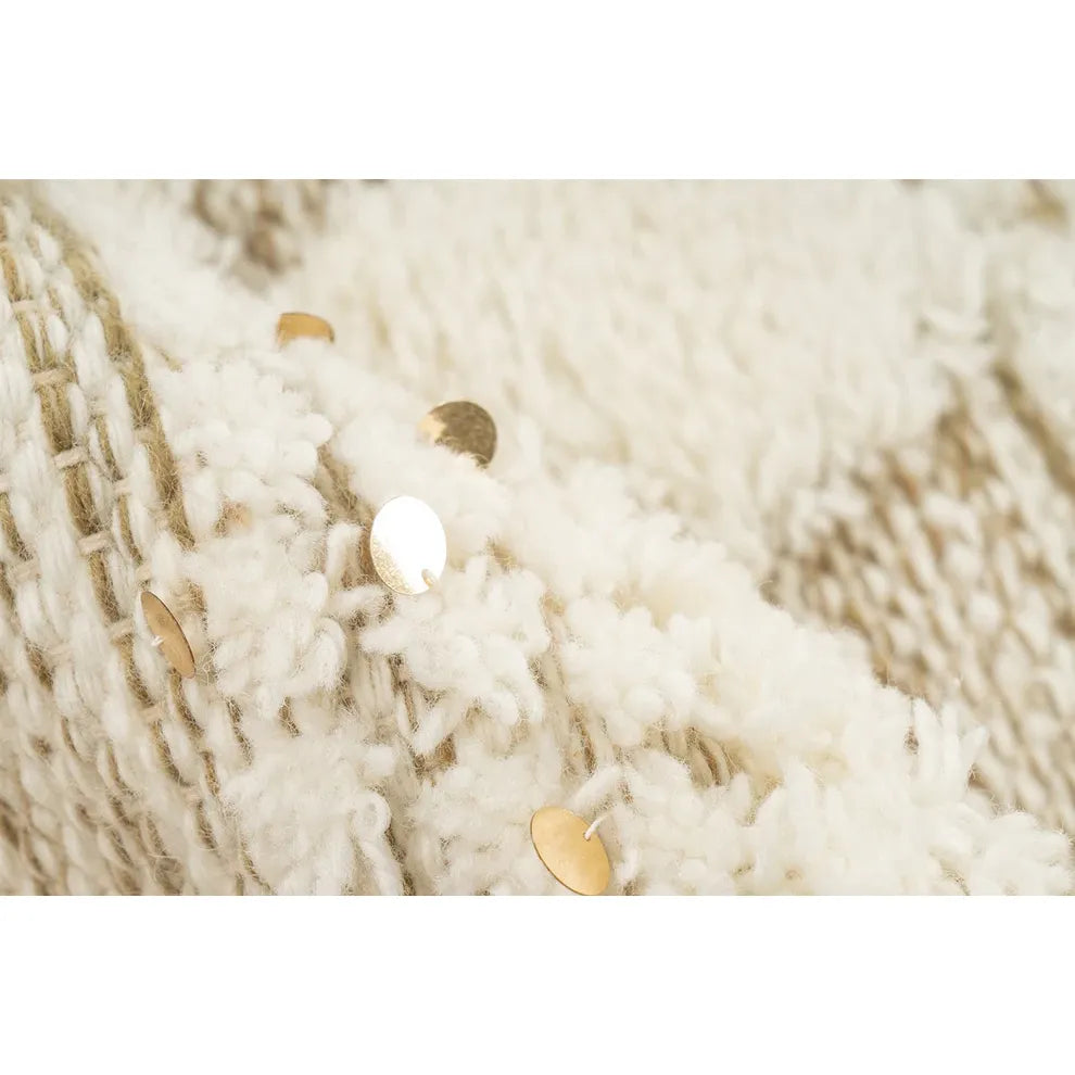 Carpet Boho Design Handmade Fringes Beige & Khaki – Bohist 425 | Kayoom