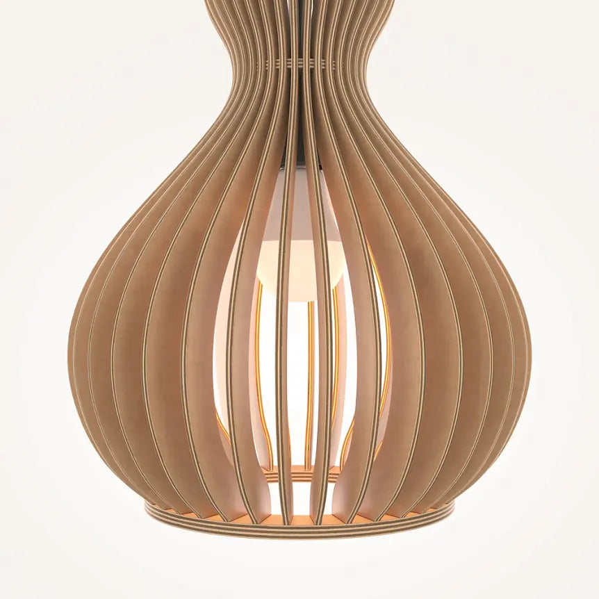 Pendant Lamp Black Metal & Wood Modern Design & Integrated LED – Roots | Maytoni