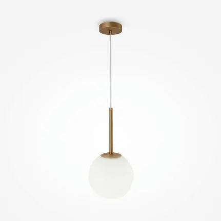 Pendant Lamp Modern Gold Metal Matt White Glass LED 40W – Basic Form | Maytoni