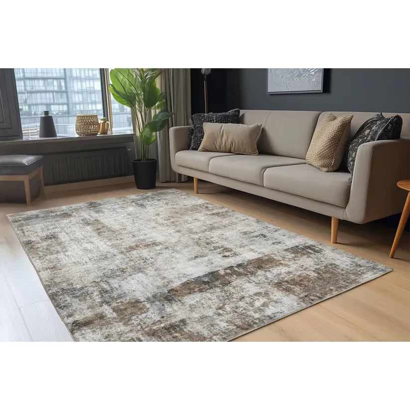 Teppich – Kurzflor Struktur, Zeitloses Design, Taupe Optik, 230 x 330 cm - Elegantica 327 | Kayoom