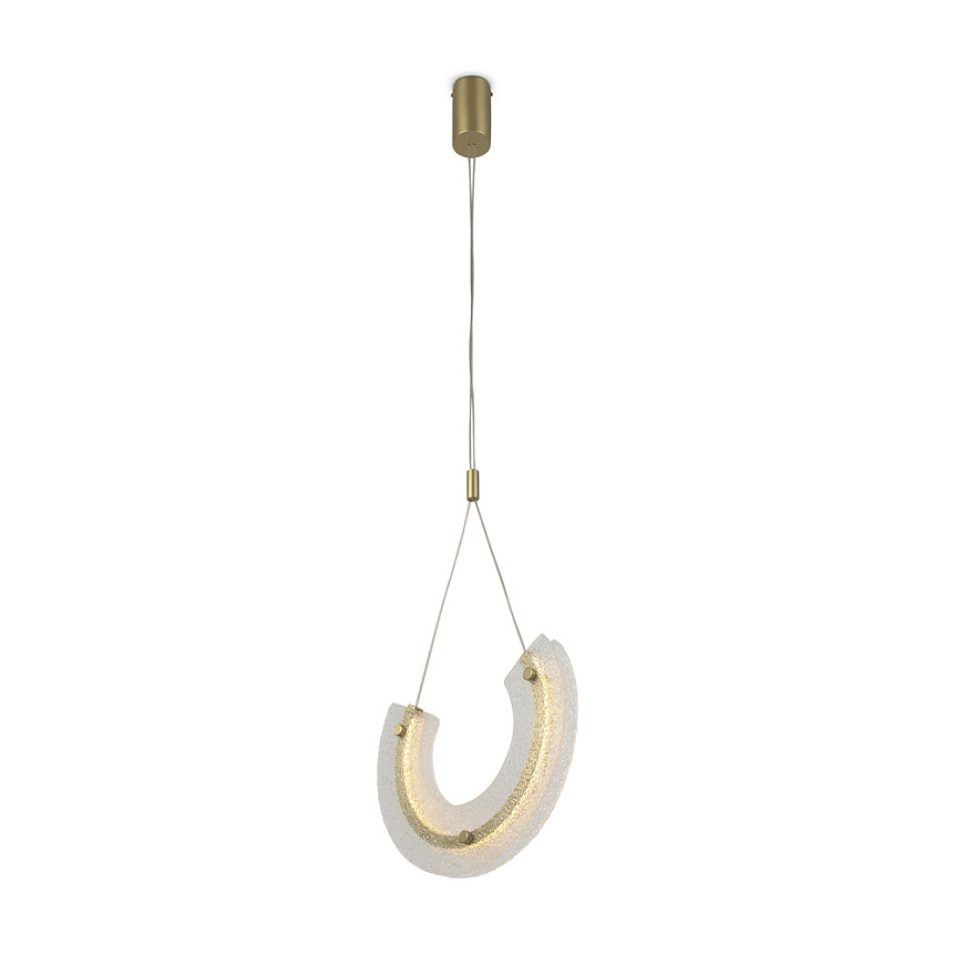 Pendelleuchte – Goldfarbenes Aluminium und Glas, 10 W Leistung, Warmweiß, 186 cm Höhe - Maya | Maytoni
