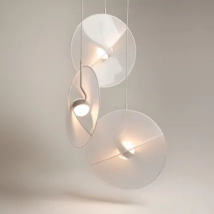 Pendant Light White Textile Modern Design & Integrated LED – Reflex | Maytoni