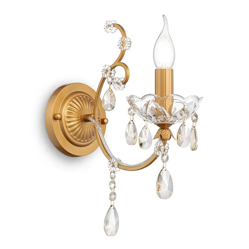 Wall Light with Gold Frame and Crystal Pendants – Sevilla | Maytoni