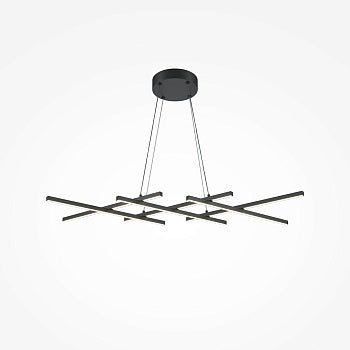 Pendelleuchte Mattschwarzes Finish Lineares Design & Integrierte LED – Halo | Maytoni - Esszett Luxury | Stilvolles Wohnen mit Charakter