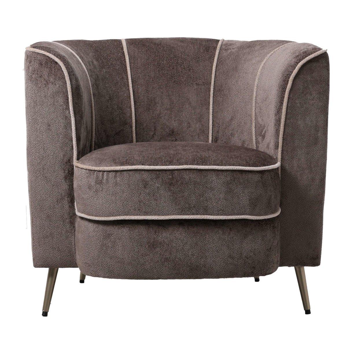 Sessel - John 84.0 x 76.0 x 76.0 cm Grau 1 von PTMD - Esszett Luxury | Stilvolles Wohnen mit Charakter