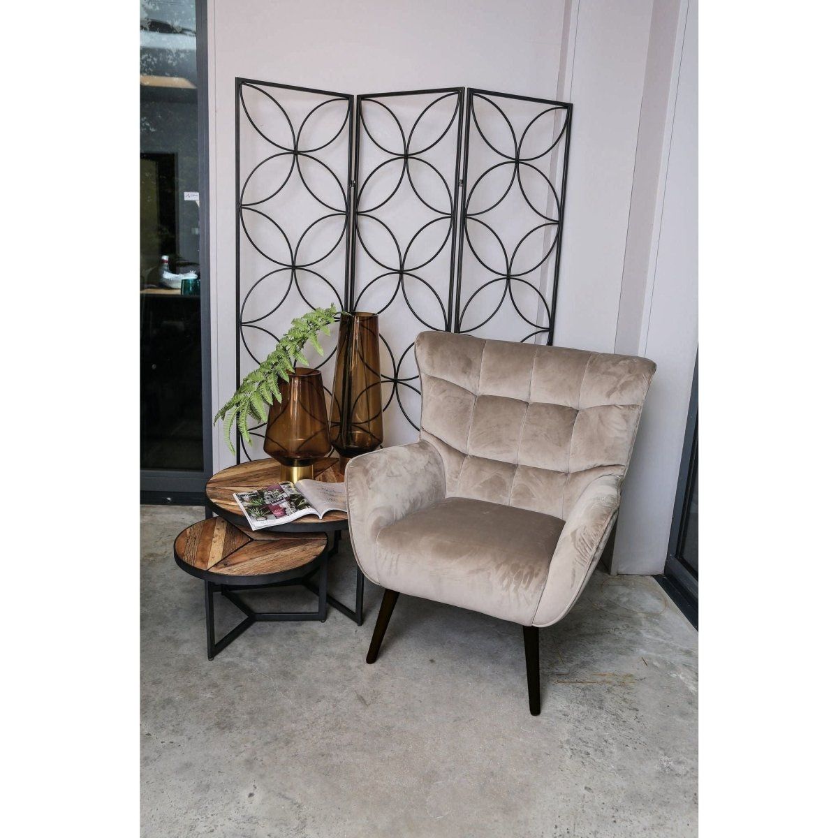 Sessel - Kian Velvet washed Pink von PTMD - Esszett Luxury | Stilvolles Wohnen mit Charakter