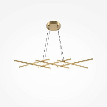 Pendelleuchte Schwarz & Satin - Nickel Finish Lineares Design & Integrierte LED – Halo | Maytoni - Esszett Luxury | Stilvolles Wohnen mit Charakter