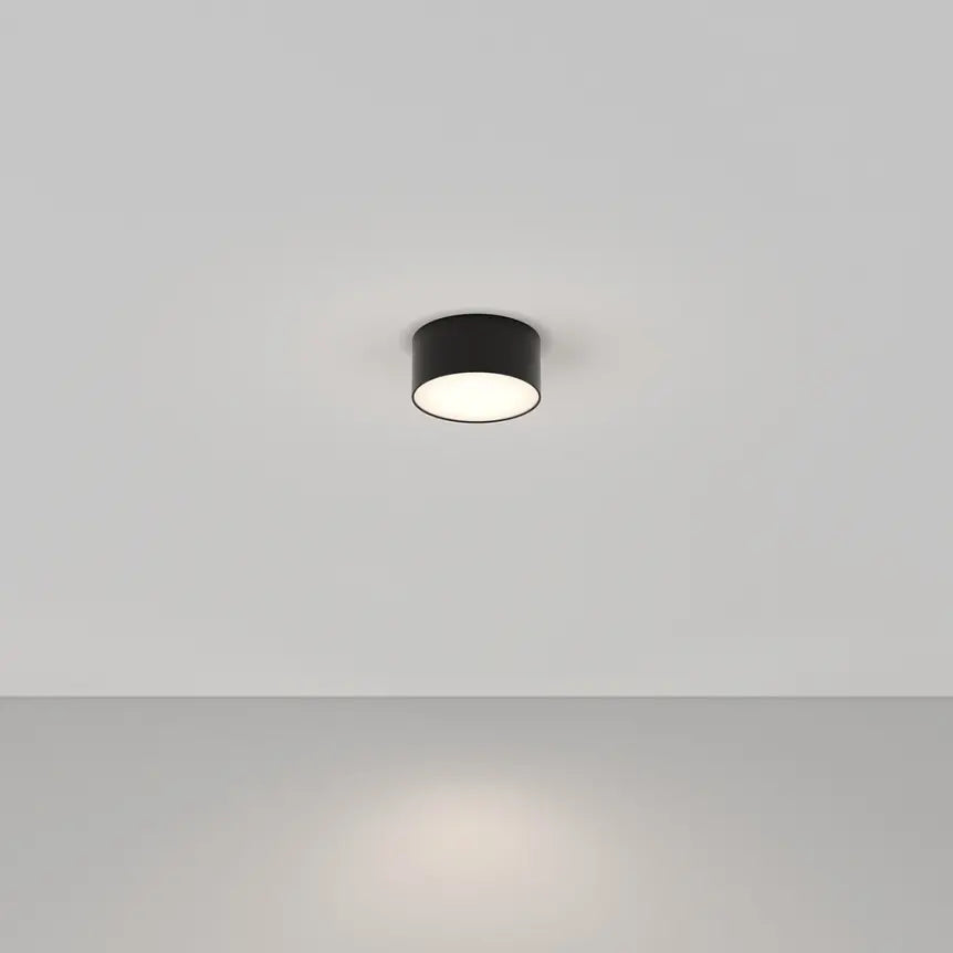 Black aluminum ceiling lamp with integrated 12W LED and neutral white light - Zon | Maytoni