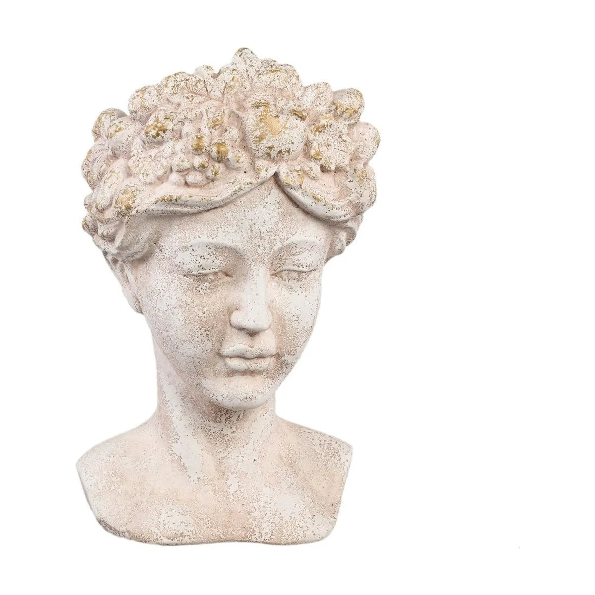 Cement statue with cream-colored face design size L – Sherlene | PTMD
