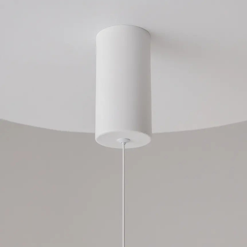 Pendant lamp White aluminum housing with white acrylic diffuser and integrated LED – Arc | Maytoni