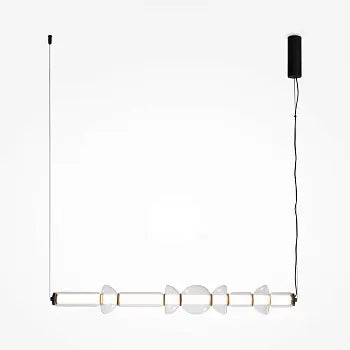 Pendant Lamp Slim Black-Gold Linear Housing LED – Cosmo | Maytoni