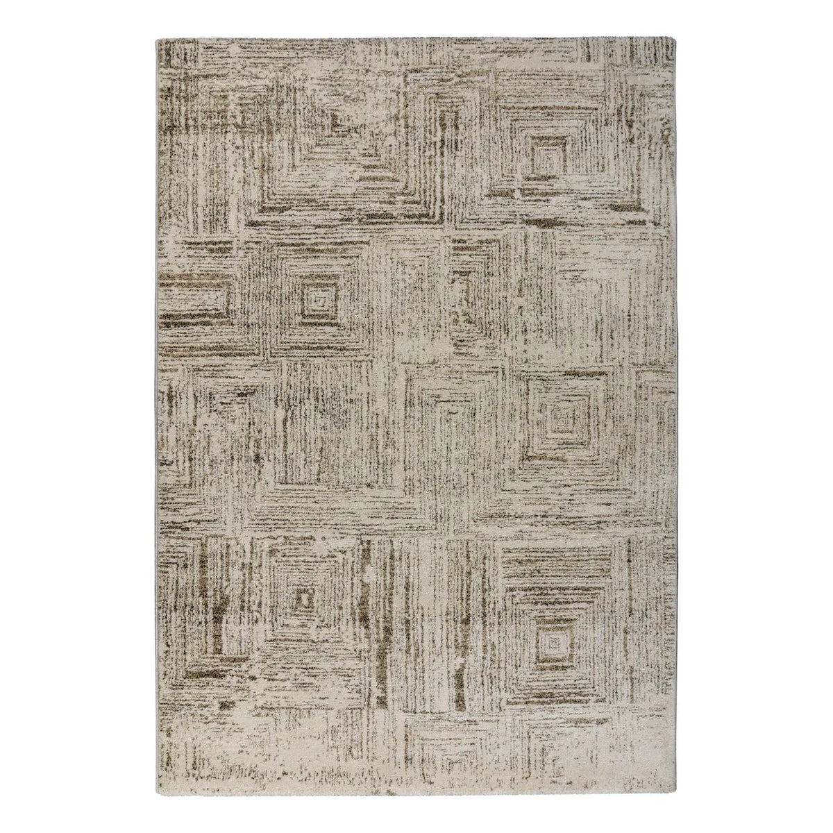 Teppich – Kurzflor Struktur, Creme Optik, Modernes Design, 120 x 170 cm - Napoli 537 | Kayoom