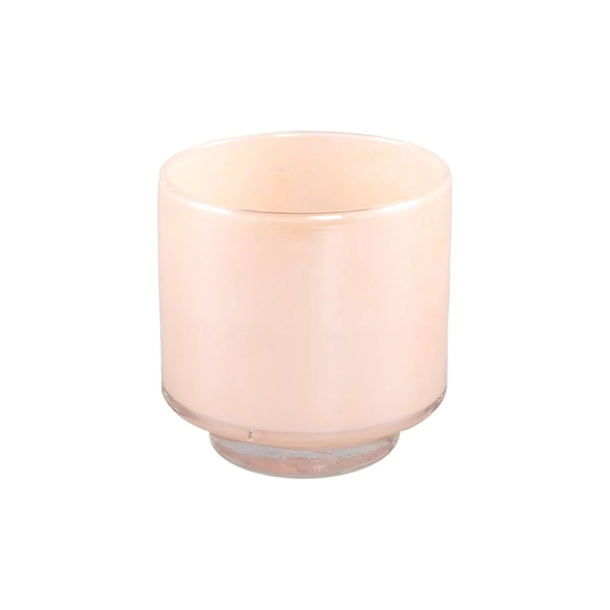 Tealight Holder - Beige Glass & Integrated Base & Hand-Finished, L – Josiah | PTMD