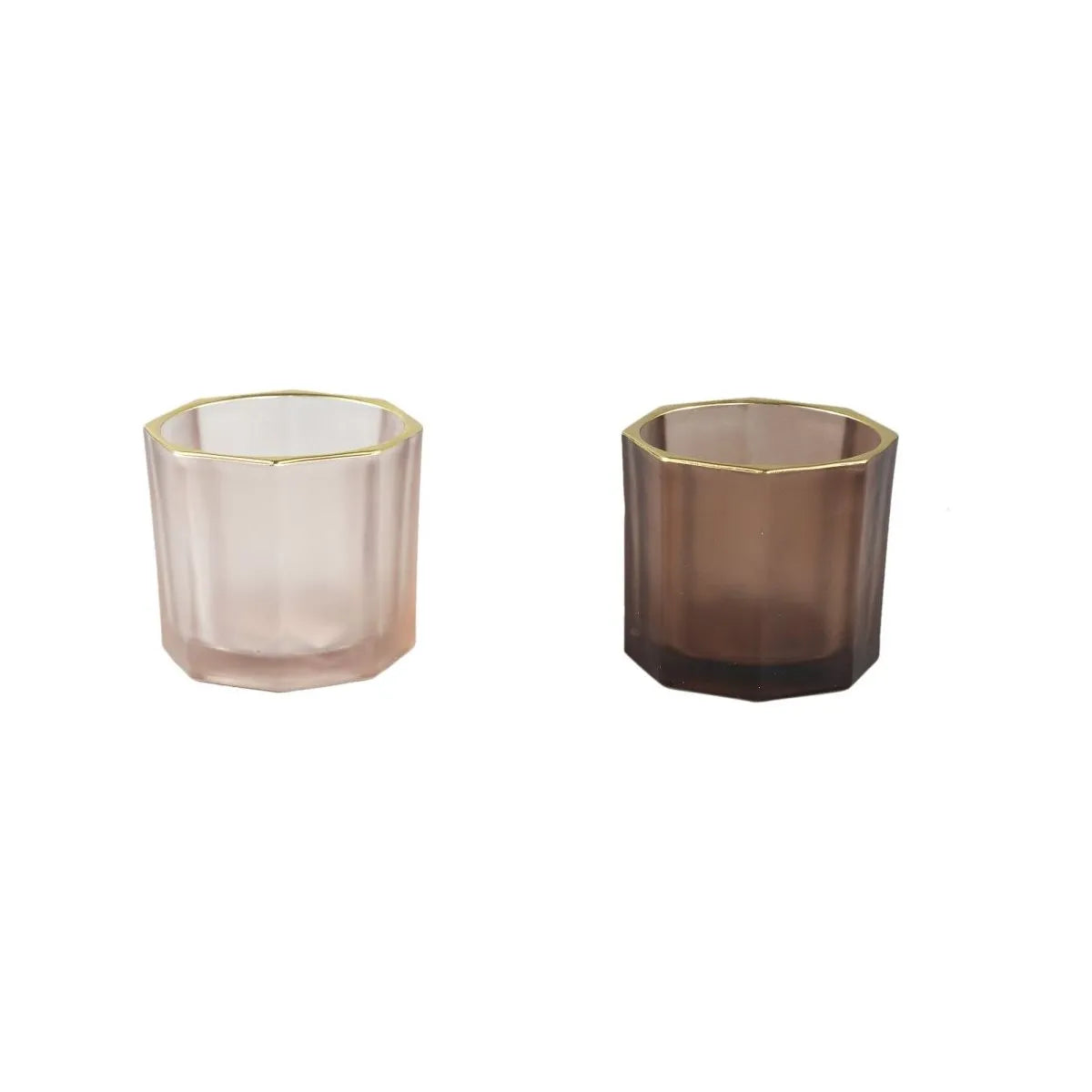 Glass Tealight Holder, Octagonal Design, Decorative Lid – Magali | PTMD