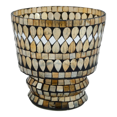 Teelichthalter - Riv Gold glass mosaic 1 von PTMD - Esszett Luxury | Stilvolles Wohnen mit Charakter