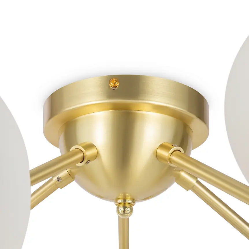 Ceiling light brass-colored white glass shades 20×G9 – MOD545CL-20BS | Maytoni