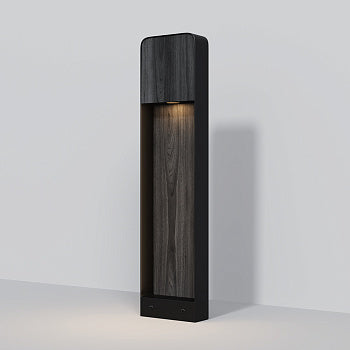 Landschaftsleuchte – Schwarz-Holzfarbenes Aluminium, 7 W Leistung, Warmweiß, 68 cm Höhe - Porte | Maytoni