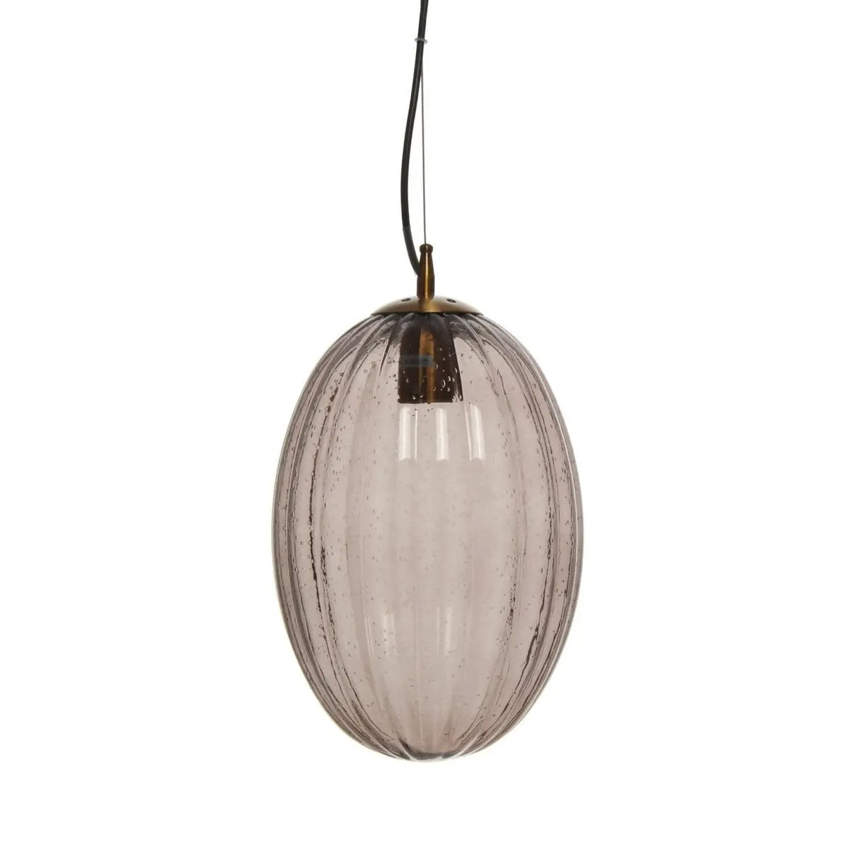 Glass & Iron Pendant Light with Structured Shade & Retro Design – Virginia 125 | Kayoom