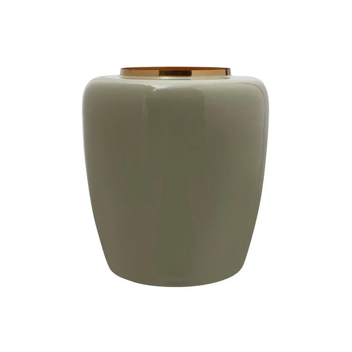 Vase – Mintgrüngoldenes Eisen, Edler Kunststil, Skulpturale Form - Art Deco 125 | Kayoom