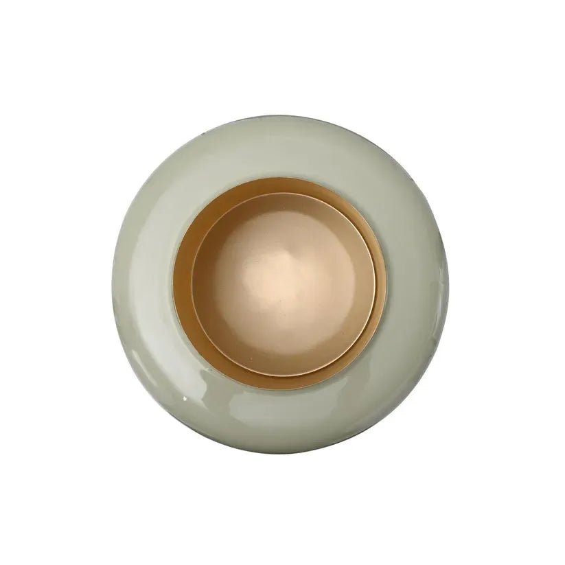 Vase Art Deco Design Metall mit goldener Kante Handgefertigt – Modell Art Deco 125 | Kayoom - Esszett Luxury | Stilvolles Wohnen mit Charakter