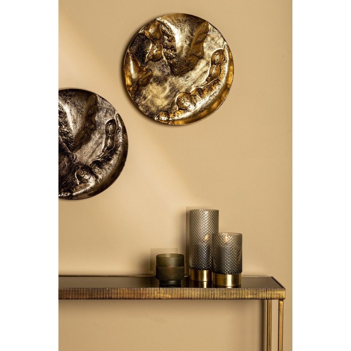 Wandbild aus Aluminium - Yce Brass 3D shiny Silber von PTMD - Esszett Luxury | Stilvolles Wohnen mit Charakter