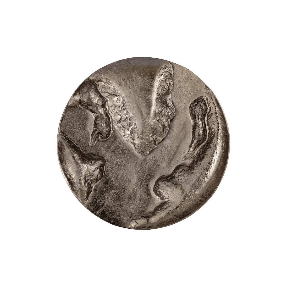 Aluminum wall decor with a three-dimensional structure, shiny silver look and modern design impact – Yce | PTMD