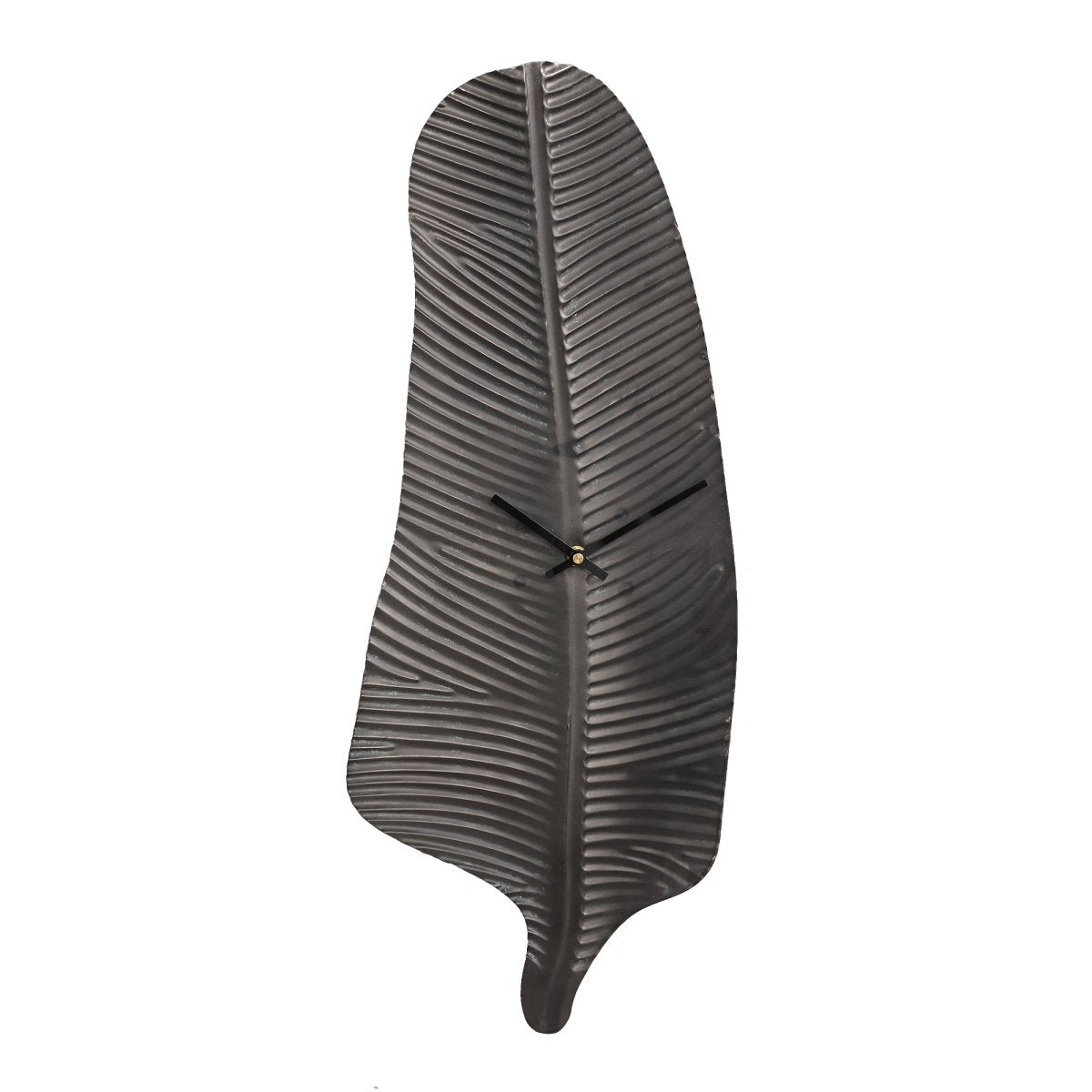 Wanduhr - Dinter Black metal leaf von PTMD - Esszett Luxury | Stilvolles Wohnen mit Charakter