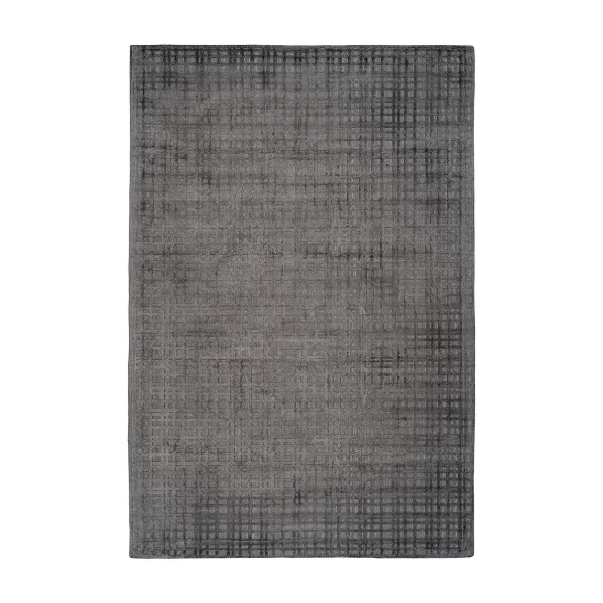 Teppich – Viskose Oberfläche, 3D Effekt, Anthrazit Farbe, 80 x 150 cm - Karma 125 | Kayoom
