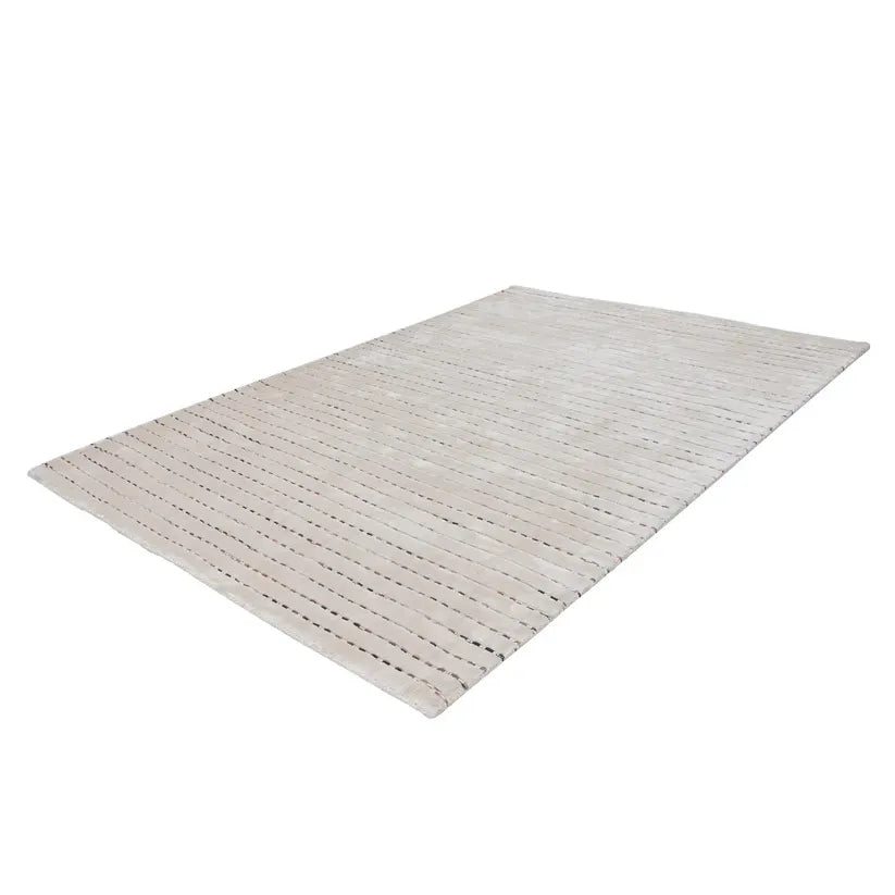 Teppich – Weiß Grau, Flachflor, Streifen-Look, 150 cm - Prime 110 | Kayoom