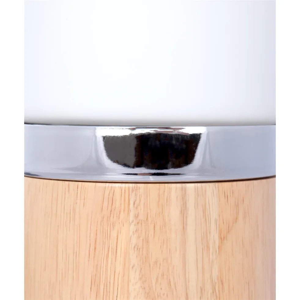 Leuchten Milchglas Holzfuß Warmweiß - Schimmer – Ganro 400 | Kayoom - Esszett Luxury | Stilvolles Wohnen mit Charakter