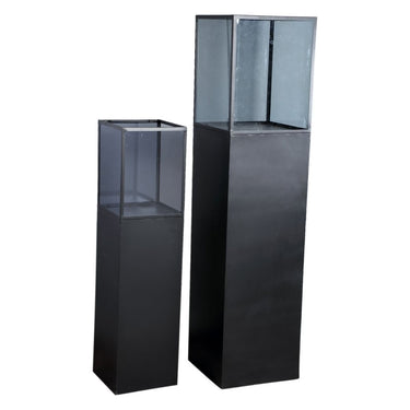 Windlicht - Rux Black big iron (Set aus 2) von PTMD - Esszett Luxury | Stilvolles Wohnen mit Charakter