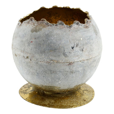 Windlicht - Surry grey iron antique S (Ø 10 cm) von PTMD - Esszett Luxury | Stilvolles Wohnen mit Charakter