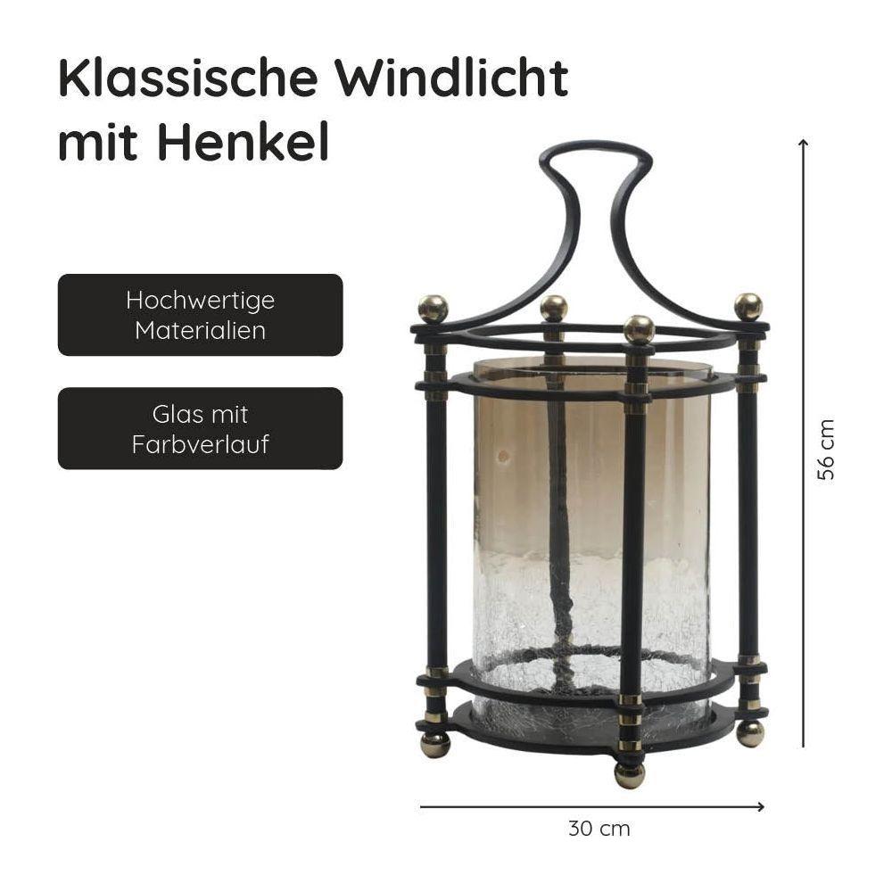 Windlicht - Xylon Black stainless steel von PTMD - Esszett Luxury | Stilvolles Wohnen mit Charakter