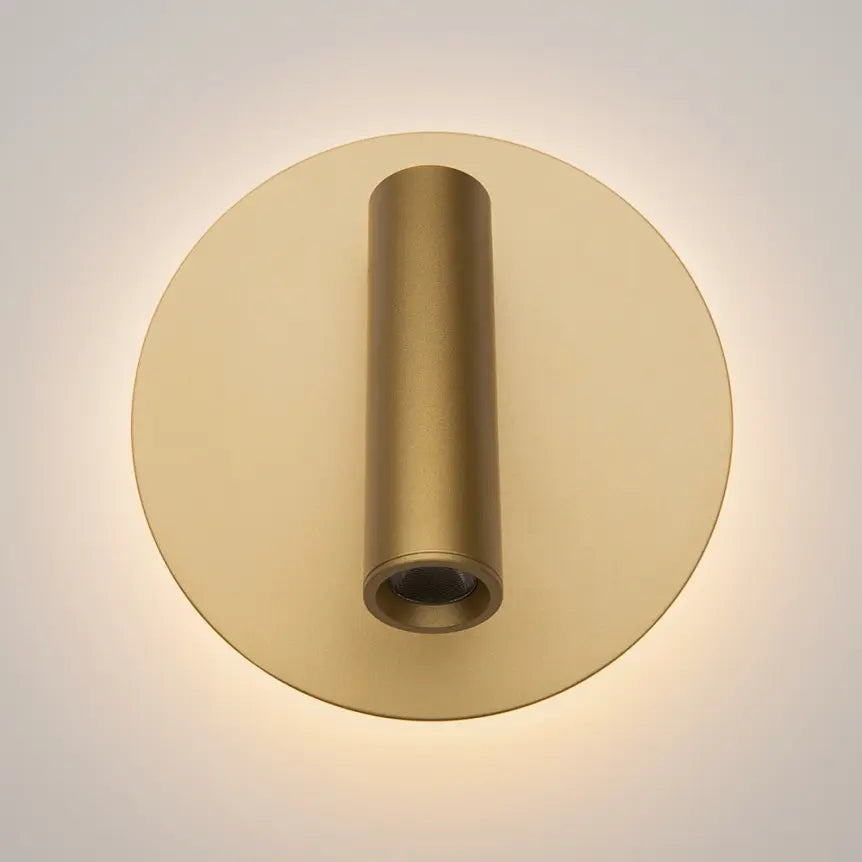 Wandleuchte – Mattgoldenes Aluminium, IP20 Schutz, Warmweiß, 14 cm Höhe - Ios 176 | Maytoni