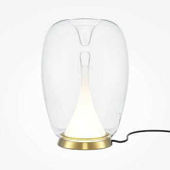 Tischleuchte Doppelschirm - Glas Transparent & Satiniertes Goldgestell – Splash | Maytoni - Esszett Luxury | Stilvolles Wohnen mit Charakter