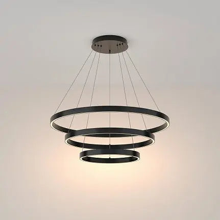 Pendant Light Black Aluminum Finish Height Adjustable & LED 3000 K – Rim | Maytoni