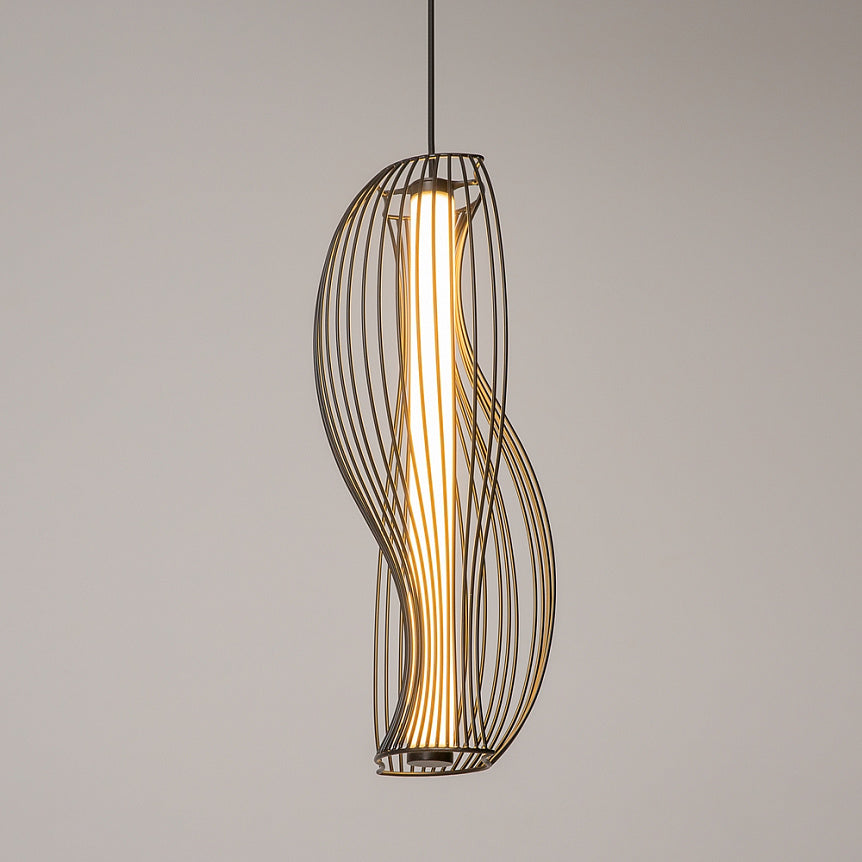 Pendant Light Black Metal Acrylic Elements Modern Linear Design – Shadows of the Past | Maytoni