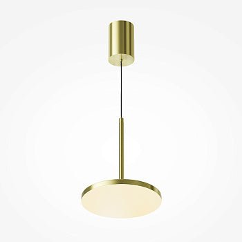 Pendelleuchte Mattgoldenes Aluminiumgehäuse mit mattweißem Acryl - Diffusor, integrierter LED und modernem Design – Arc | Maytoni - Esszett Luxury | Stilvolles Wohnen mit Charakter
