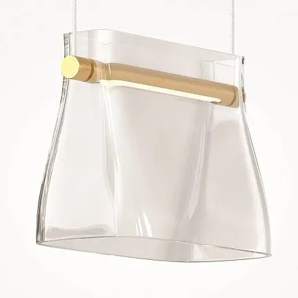 Brass metal frame pendant light, milky white glass & elegant design – Cabaret | Maytoni