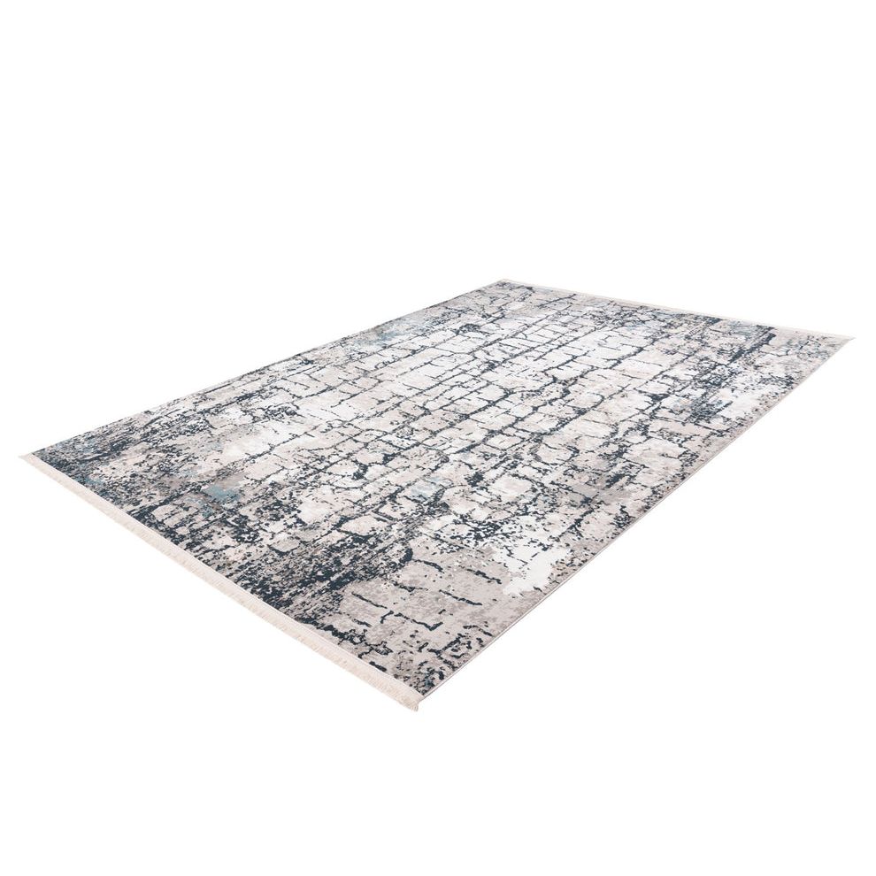 Teppich Kurzflor Vintage-Design Baumwollrücken Polypropylen/Polyester-Mix – Akropolis 125 | Kayoom