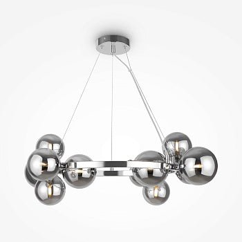 Pendelleuchte mit chromfarbenem Metallrahmen und Rauchglas im modernen Design – Dallas | Maytoni - Esszett Luxury | Stilvolles Wohnen mit Charakter