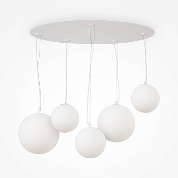 Pendelleuchte Mattweißes Metall Mattweißes Glas Cluster - Design – Basic Form | Maytoni - Esszett Luxury | Stilvolles Wohnen mit Charakter